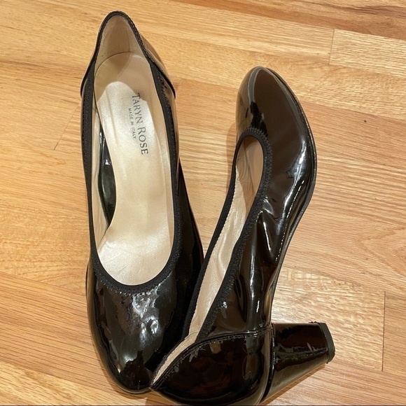 Taryn Rose patent leather black heels size 7.5-8 - Picture 4 of 8